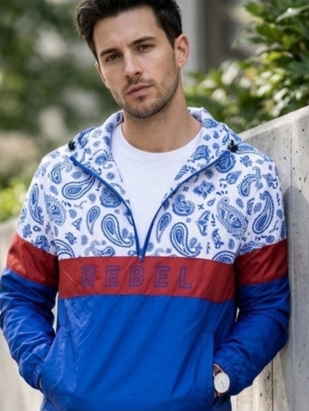 🔷️3-$15🔷️REBEL MINDS | Mens Windbreaker Lightweight Jacket Large Nwt!